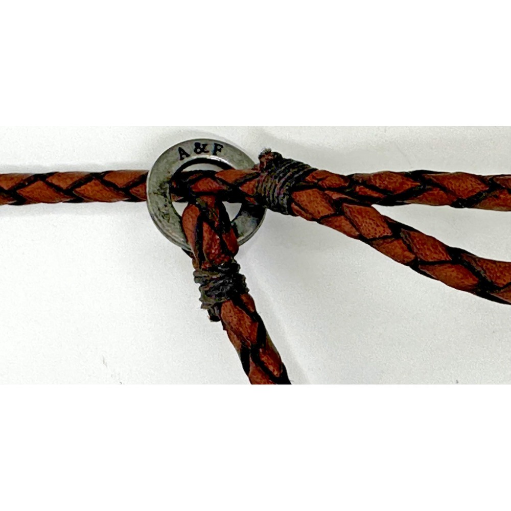 Abercrombie and Fitch Braided Leather Necklace Bracelet Belt Boho Hippie Y2K A&F